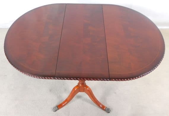 Oval Mahogany Dropleaf Dining Table to Seat Six - SOLD