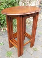 Oval Mahogany Nest of Coffee Tables