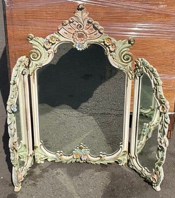Painted Triple Dressing Mirror