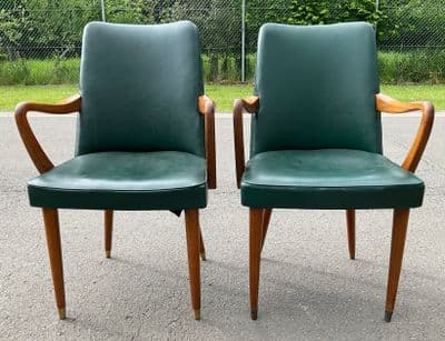 Pair 1960’s Teak Library Armchairs