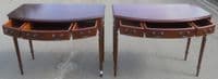 Pair Georgian Style Bow Front Mahogany Side Tables