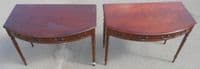 Pair Georgian Style Bow Front Mahogany Side Tables