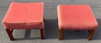 Pair Georgian Style Upholstered Stools