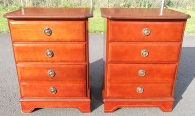 Pair Mahogany Bedside Chest of Drawers