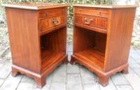 Pair Mahogany Bedside Chests by Bradley