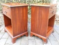 Pair Mahogany Bedside Chests by Bradley