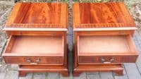 Pair Mahogany Bedside Chests by Bradley