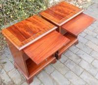 Pair Mahogany Bedside Chests by Bradley
