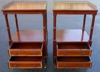 Pair Mahogany Lamp Table Stands