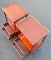 Pair Mahogany Lamp Table Stands