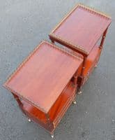 Pair Mahogany Lamp Table Stands