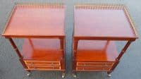 Pair Mahogany Lamp Table Stands