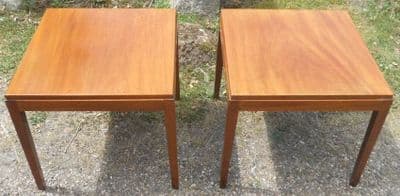 Pair Mahogany Lamp Tables