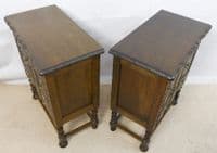 Pair Oak Bedside Chest of Drawers - SOLD