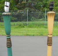 Pair Painted Standard Lamps