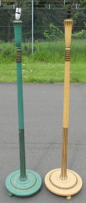 Pair Painted Standard Lamps