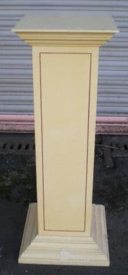 Pair Painted Wood Tall Plant / Sculpture Stands