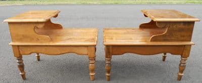 Pair Pine Lamp Tables