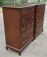 Pair Stag Tall Mahogany Chest of Drawers