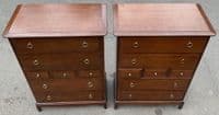 Pair Stag Tall Mahogany Chest of Drawers