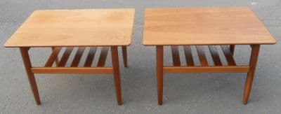 Pair Teak Retro Coffee Tables by G-Plan
