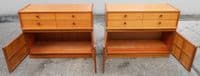 Pair Teak Retro Side Cabinet Cupboards by Nathan