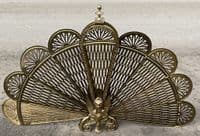 Pierced Brass Folding Firescreen
