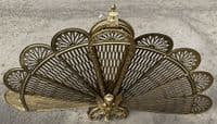 Pierced Brass Folding Firescreen