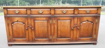 Quality Oak Long Four Door Dresser Base