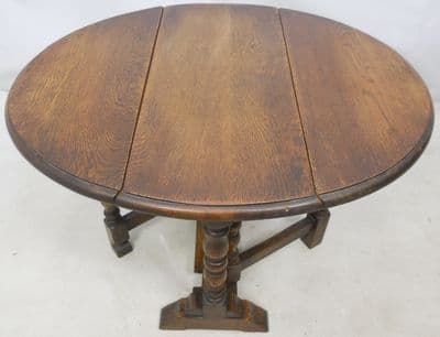 Quality Oak Oval Dropleaf Gateleg Coffee Table - SOLD