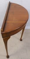 Queen Anne Style Walnut Bowfront Console Table