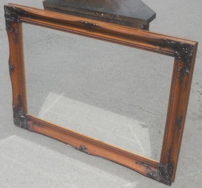 Rectangular Wooden Framed Hanging Wall Mirror