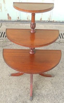 Regency Style Mahogany Bow Front Dumbwaiter Stand