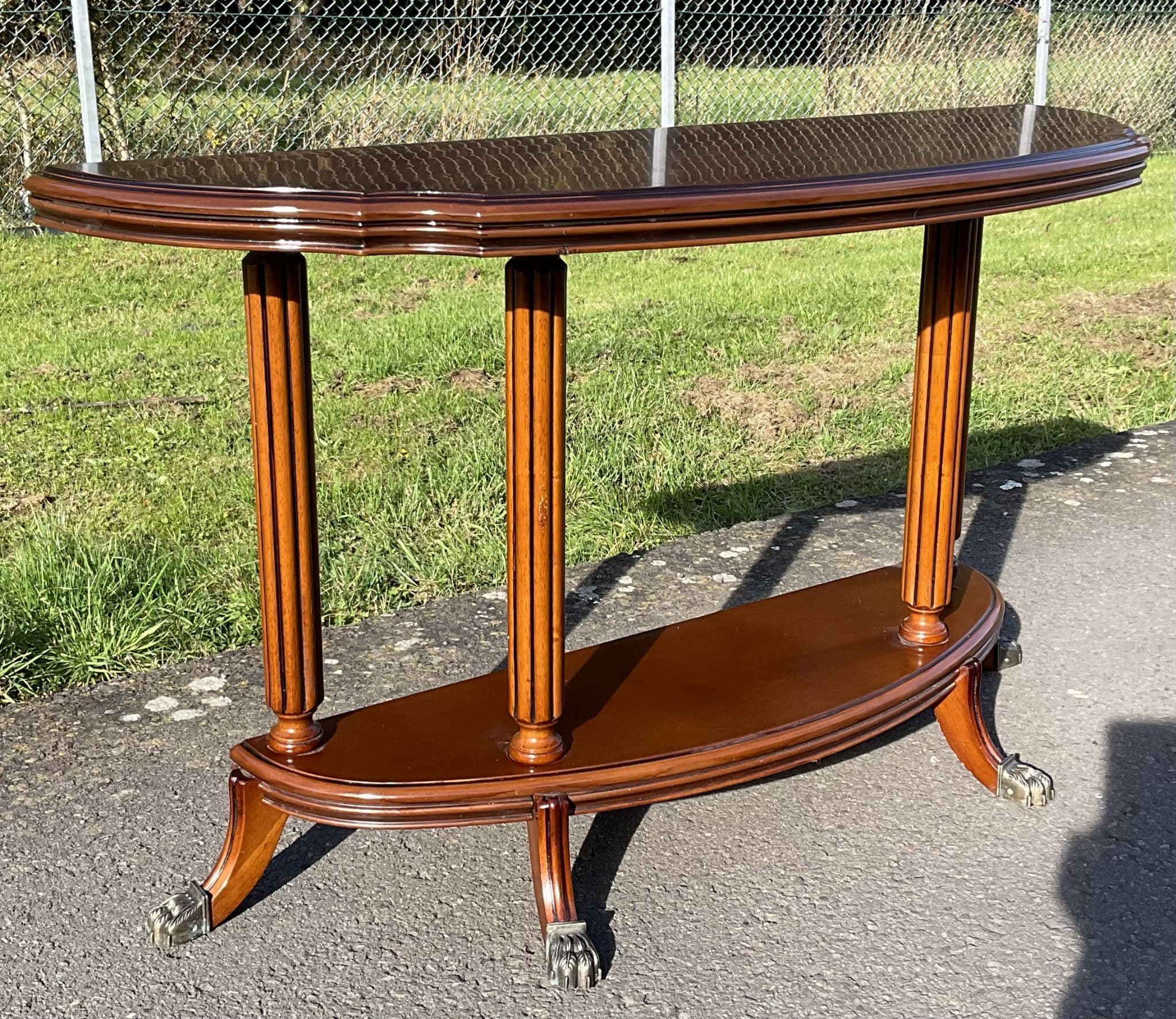 Regency Style Mahogany Console Hall Table