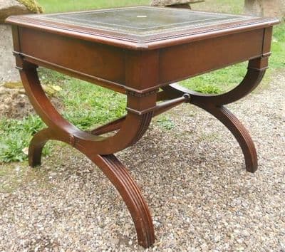 Regency Style Mahogany Cross Base Coffee Table