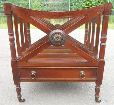 Regency Style Mahogany Magazine / LP Stand