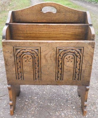 Reproduction Oak Magazine Stand