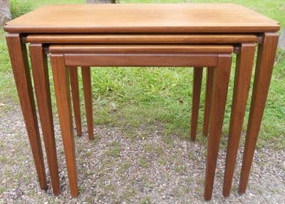 Retro 1960's Teak Nest of Three Coffee Tables