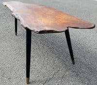 Retro Bare Wood Long Coffee Table