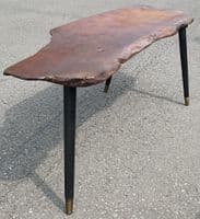 Retro Bare Wood Long Coffee Table