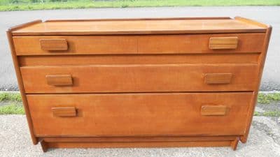 Retro Teak Long Chest of Drawers