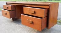 Retro Teak Long Low Kneehole Base -SOLD