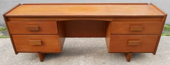 Retro Teak Long Low Kneehole Base -SOLD