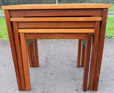 Retro Teak Nest of Three Coffee Tables