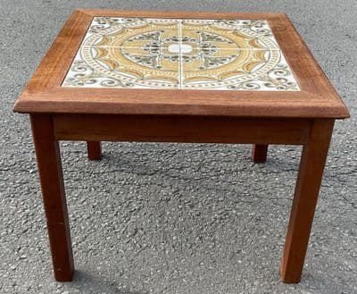 Retro Teak Tile Top Coffee Table