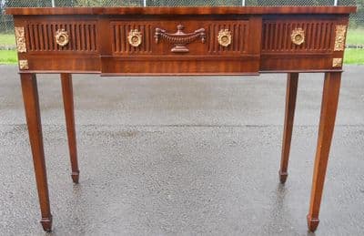 Robert Adam Style Breakfront Mahogany Serving Console Table