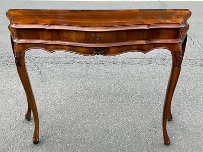 Serpentine Front Mahogany Console Table