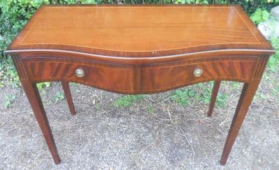 Serpentine Mahogany Side Table by Bridgecraft