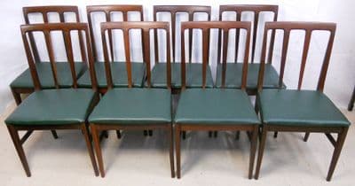 Set of Eight Teak 1960's Dining Chairs by Younger