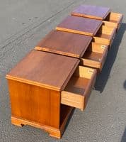 Set of Four Cherry Wood Lamp Tables